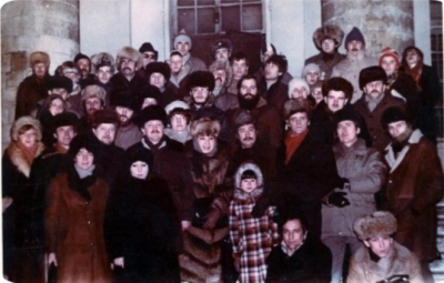 Московские поэты у храма Большое Вознесение. 1987 г.