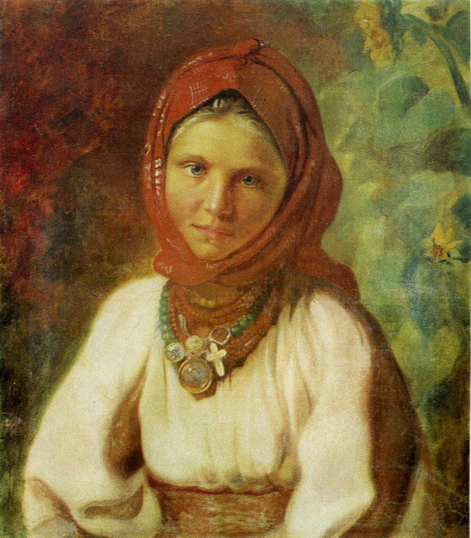 Портрет девочки в красном платке.