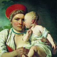 Кормилица с ребенком