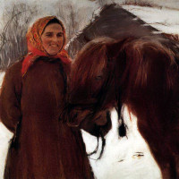 Баба с лошадью